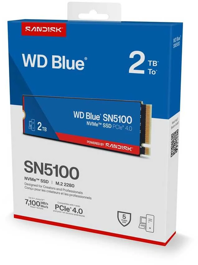 Sandisk Western Digital 2TB WD Mėlyna® SN5100 NVMe™ SSD