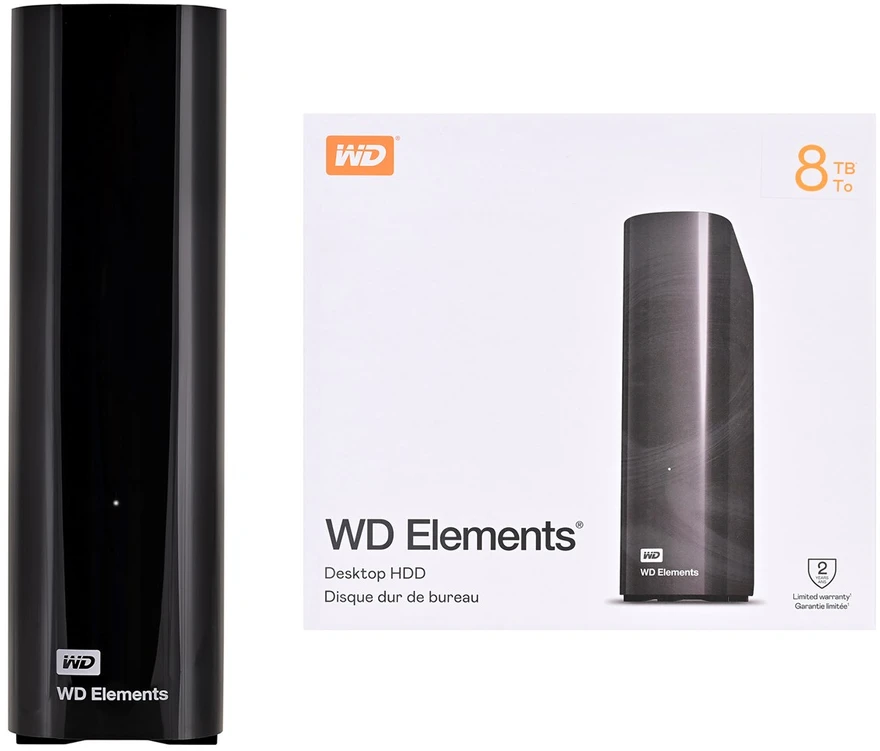 Western Digital Elements WDBWLG0080HBK-EESN Išorinis kietasis diskas 8 TB Micro-USB B 3.2 Gen 1 (3.1 Gen 1) Juodas