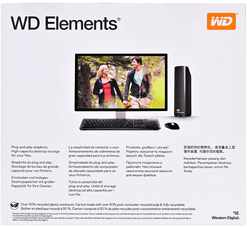 Western Digital Elements WDBWLG0080HBK-EESN Išorinis kietasis diskas 8 TB Micro-USB B 3.2 Gen 1 (3.1 Gen 1) Juodas