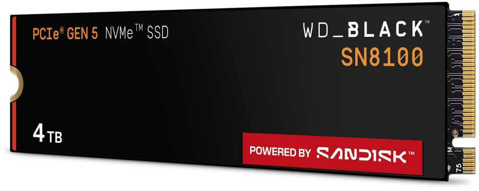 Kietasis diskas Western Digital WD_BLACK™ SN8100 NVMe™ SSD POWERED BY SANDISK, 8 TB