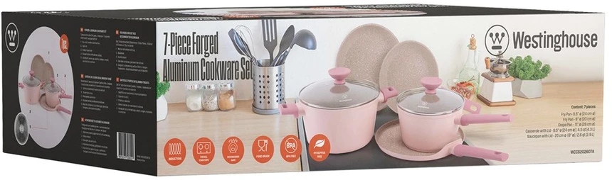 Westinghouse WCCS202607A aliuminio cookware set, 7 pieces