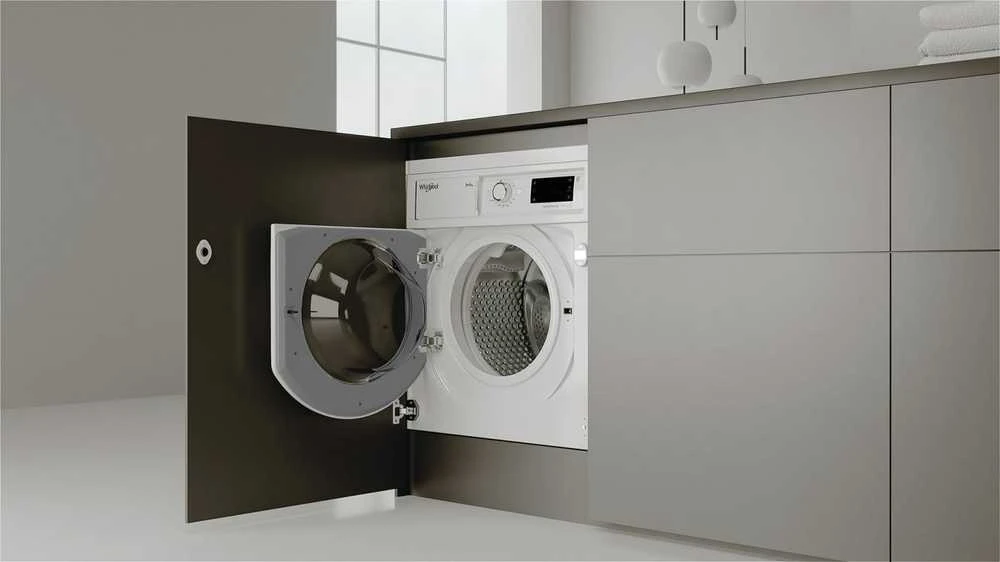 „Whirlpool BI WMWG 91485 EU“ skalbimo mašina-džiovyklė, įmontuojama, pakraunama per priekį, „Baltas D“