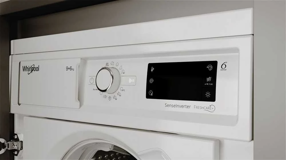 „Whirlpool BI WMWG 91485 EU“ skalbimo mašina-džiovyklė, įmontuojama, pakraunama per priekį, „Baltas D“