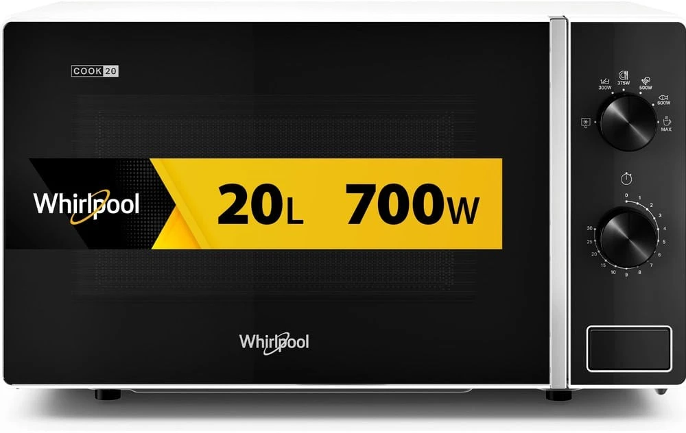 Viryklė mikrobangų krosnelė Whirlpool MWP 101 W (700W, 20l, baltos spalvos)