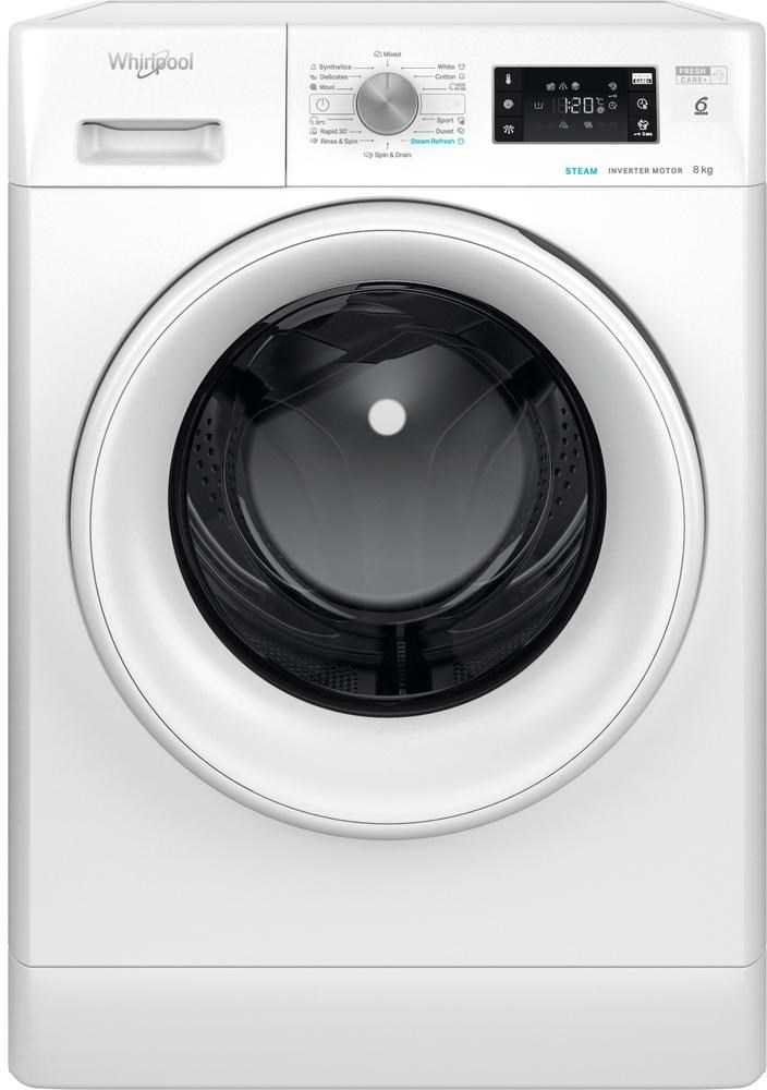 WHIRLPOOL Skalbimo mašina FFB 8258 WV EE, 8kg, 1200 rpm, Energy class B, Gylis 63 cm, Steam refresh