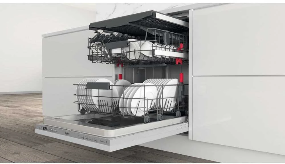 Indaplovė „Whirlpool WI 7020 PF“ pusiau įmontuojama, 14 vietų komplektų, E