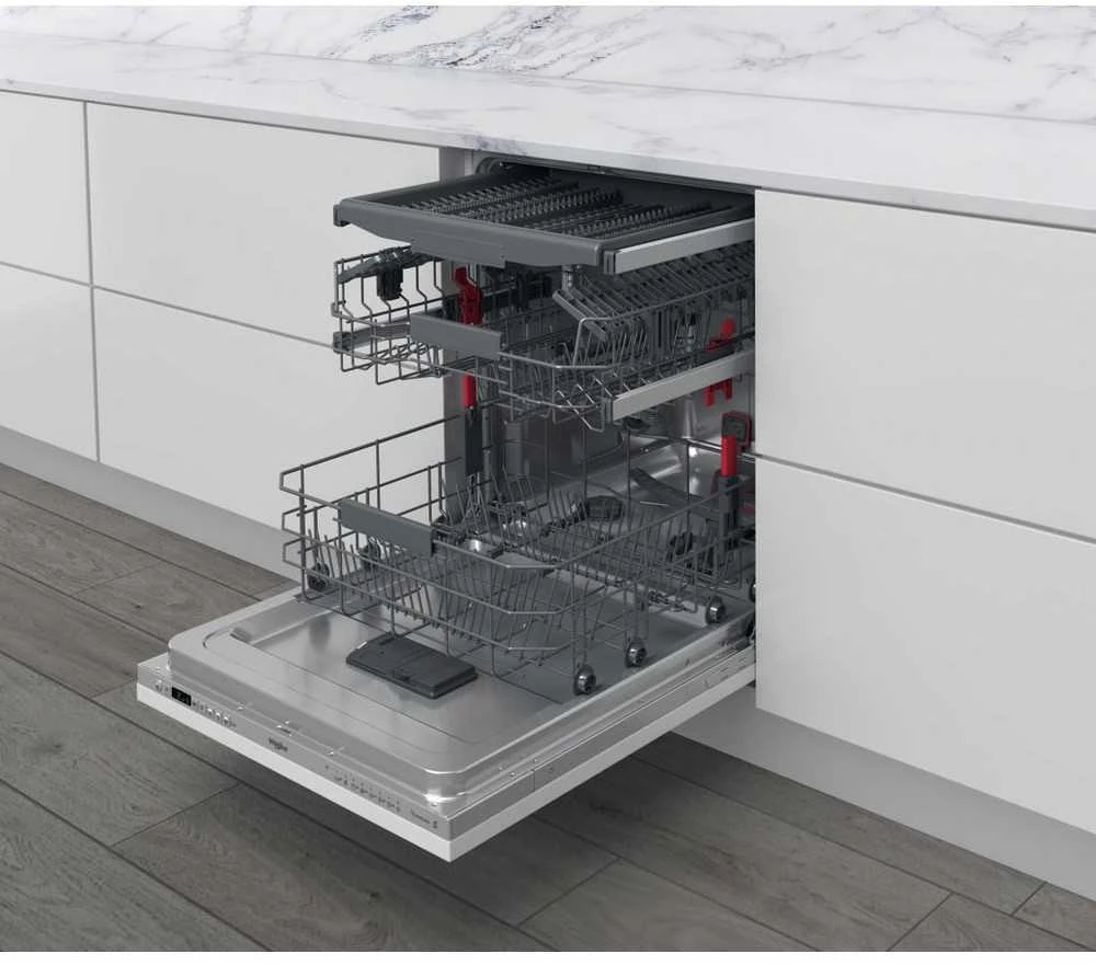 Indaplovė „Whirlpool WI 7020 PF“ pusiau įmontuojama, 14 vietų komplektų, E