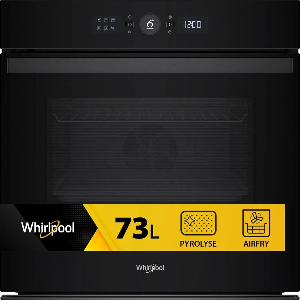 „Whirlpool“ orkaitė | WOI4S8PM0SBA | 73 l | Elektrinė | Pirolizės/Hidrolizacijos | Elektroninė | Garų funkcija | Konvekcija | Aukštis 59,7 cm | Plotis 59,5 cm | Juodas