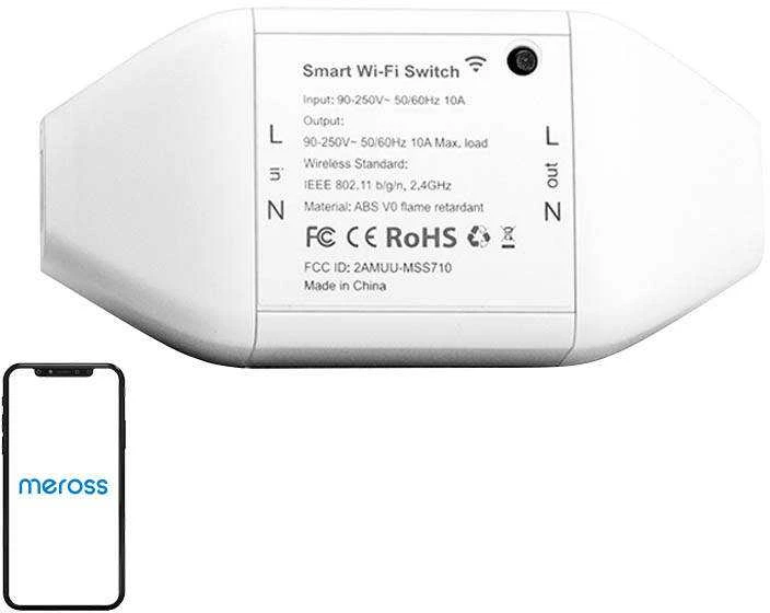 Meross MSS710HK išmanioji 1 kanalo relė veikia su Apple Homekit
