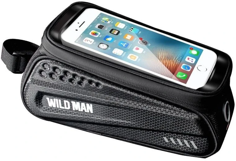 Forever Universalus telefono laikiklis WILDMAN ES3 1L 4"- 7" dviračiui su užtrauktuku juodas