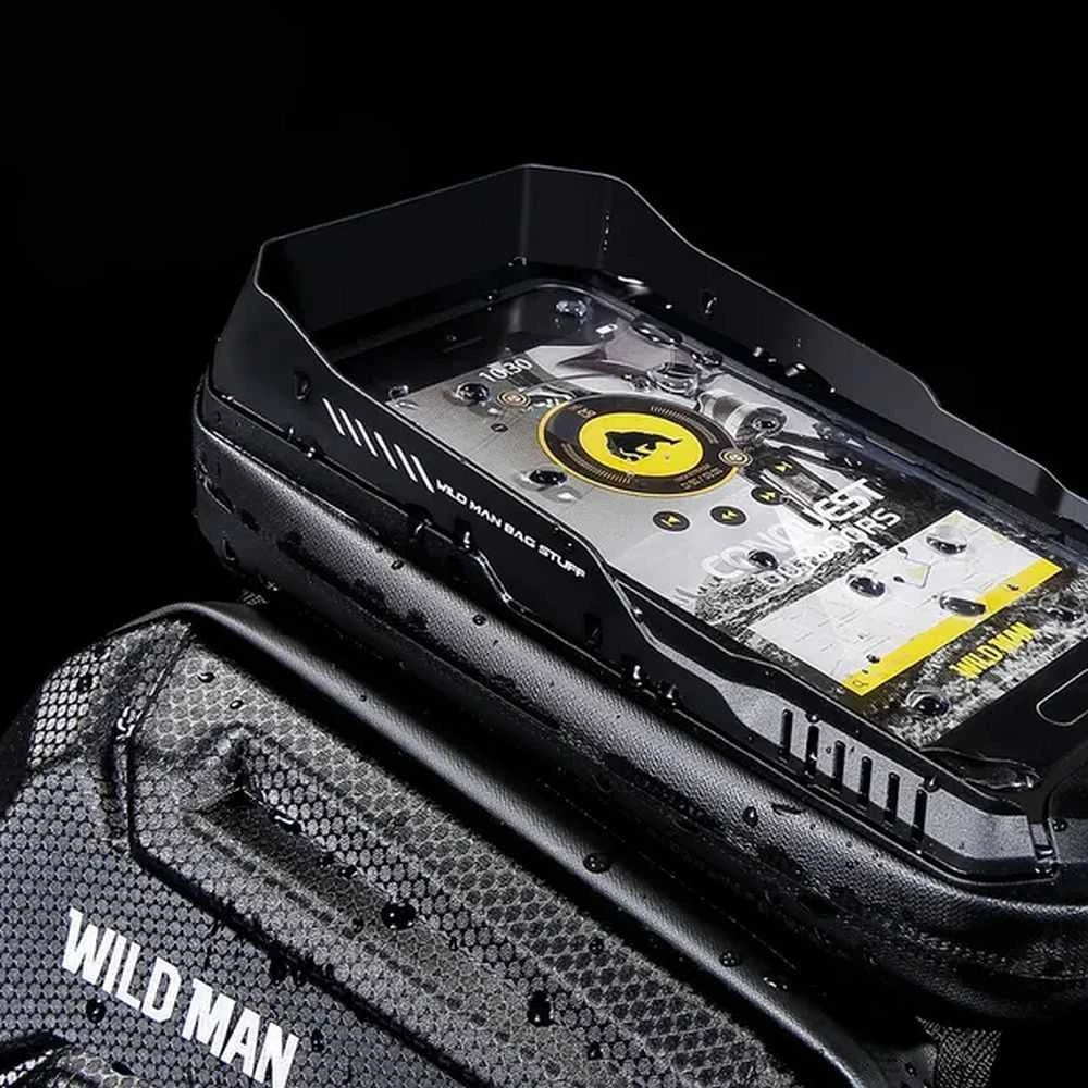 WILDMAN kelioninis krepšys dviračio vairui su užtrauktuku 0,6L (4 "- 7") XT3 juodas