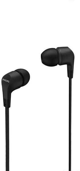 Į ausį įdedamos laidinės ausinės Philips, TAE1105BK/00, Juodos