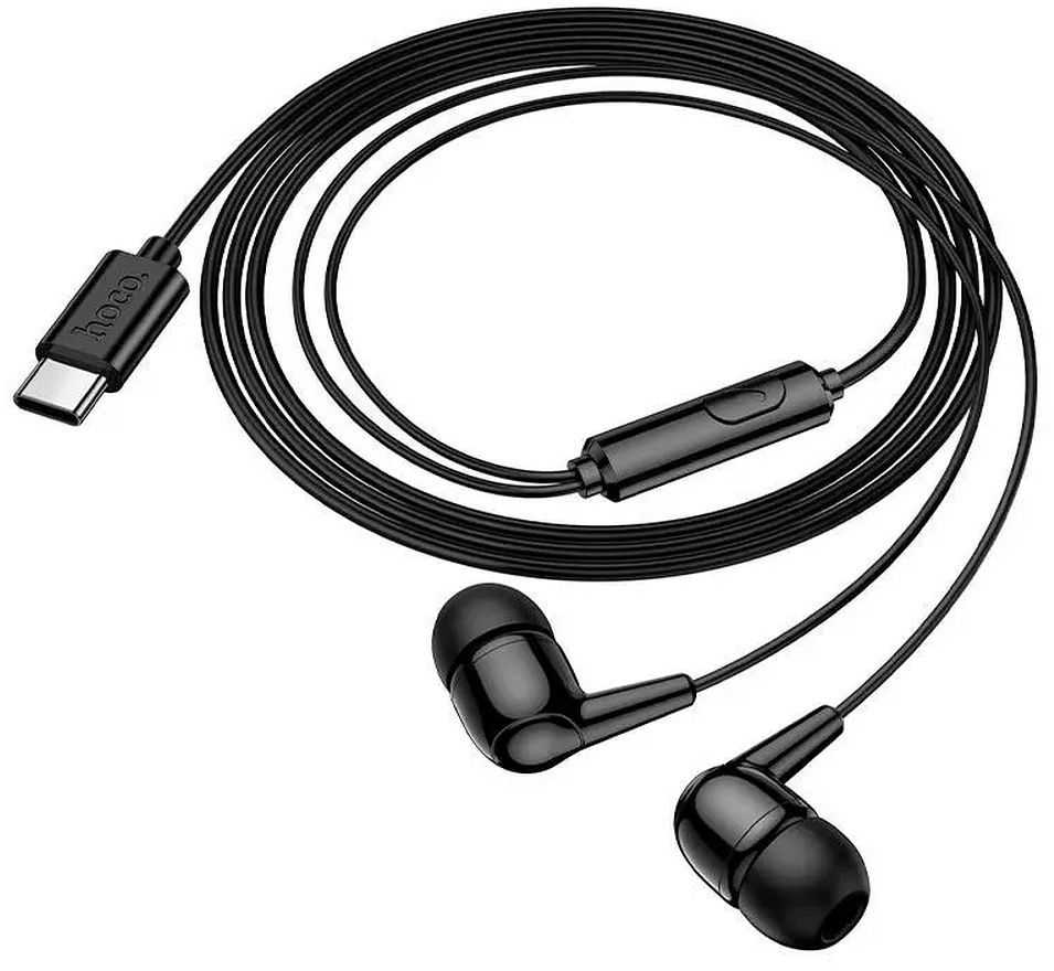 Wire ausinės USB C Hoco M97 juodas
