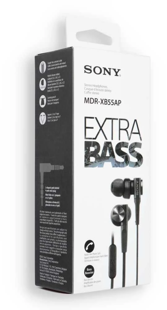 Sony MDR-XB55APB ausinės, Juodos