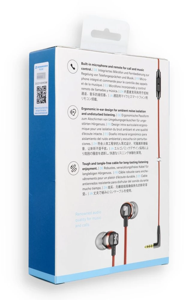 su laidu ausinės Jack 3,5 mm Sennheiser CX 300S raudona