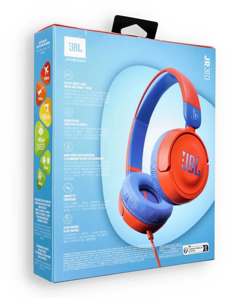 JBL Kids JR310 ausinės , Raudonos/Mėlynos spalvos