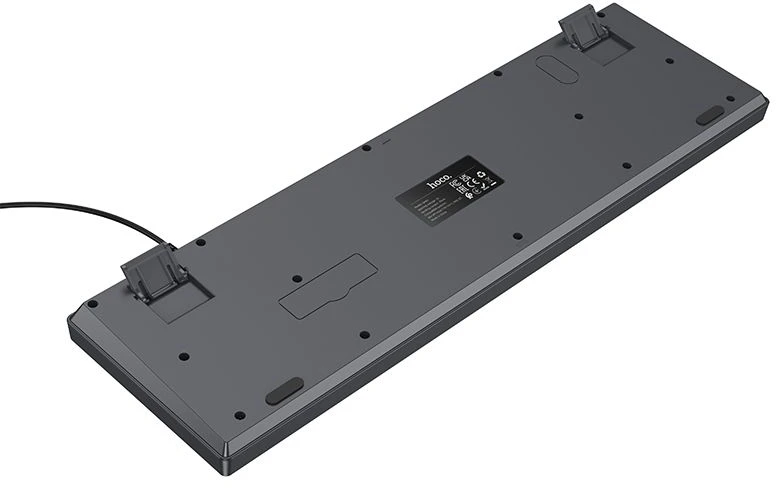 su laidu klaviatūra QWERTY Hoco GM61 tri-color (baltas, pilkas, oranžinis)
