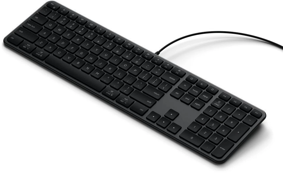 su laidu klaviatūra USB A/USB C QWERTY Dual (Mac/Windows) Satechi Slim LX3 su laidu space juodas