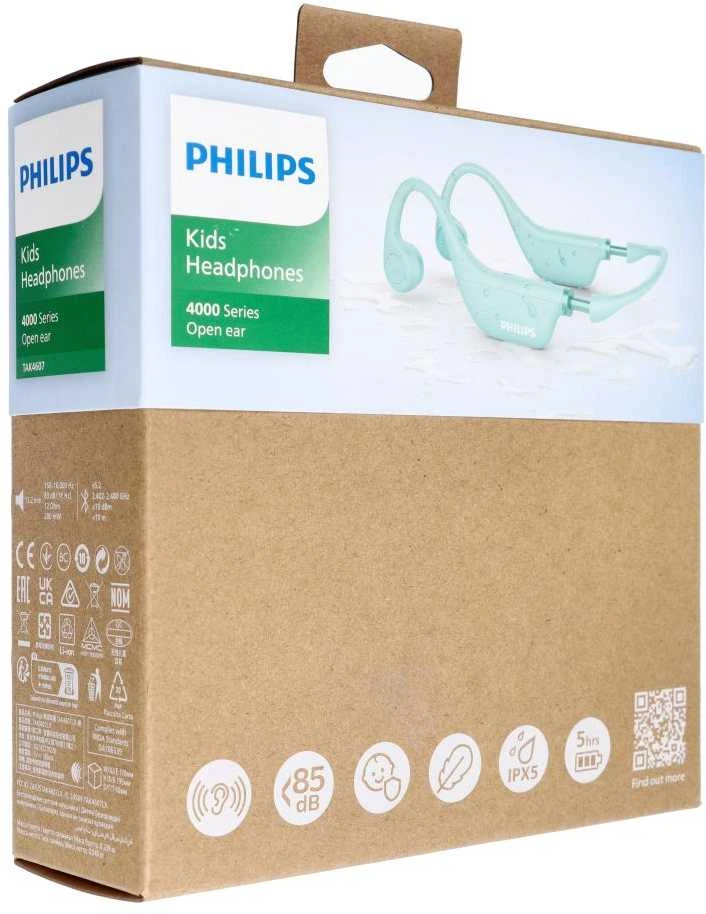 Philips Vaikiškos ausų neuždengiančios belaidės ausinės (TAK4607GR/00)
