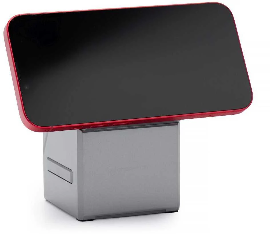 Belaidis įkroviklis Forcell F-Energy 3in1 Rotation Cube Qi2, suderinamas su MagSafe (F-06), sidabrinis