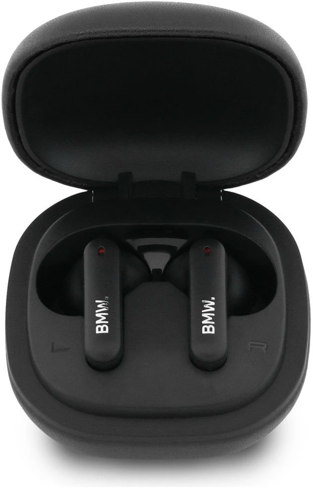 Ausinės Belaidės earphone ENC BMW TWS Leather Metal Logo BMW001137 juodas