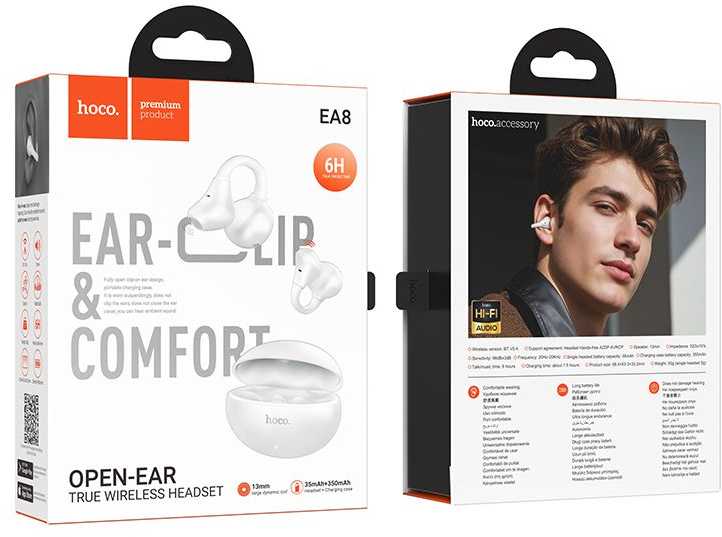 Išmanusis laikrodis Wireless earphones Hoco TWS EA8 baltas
