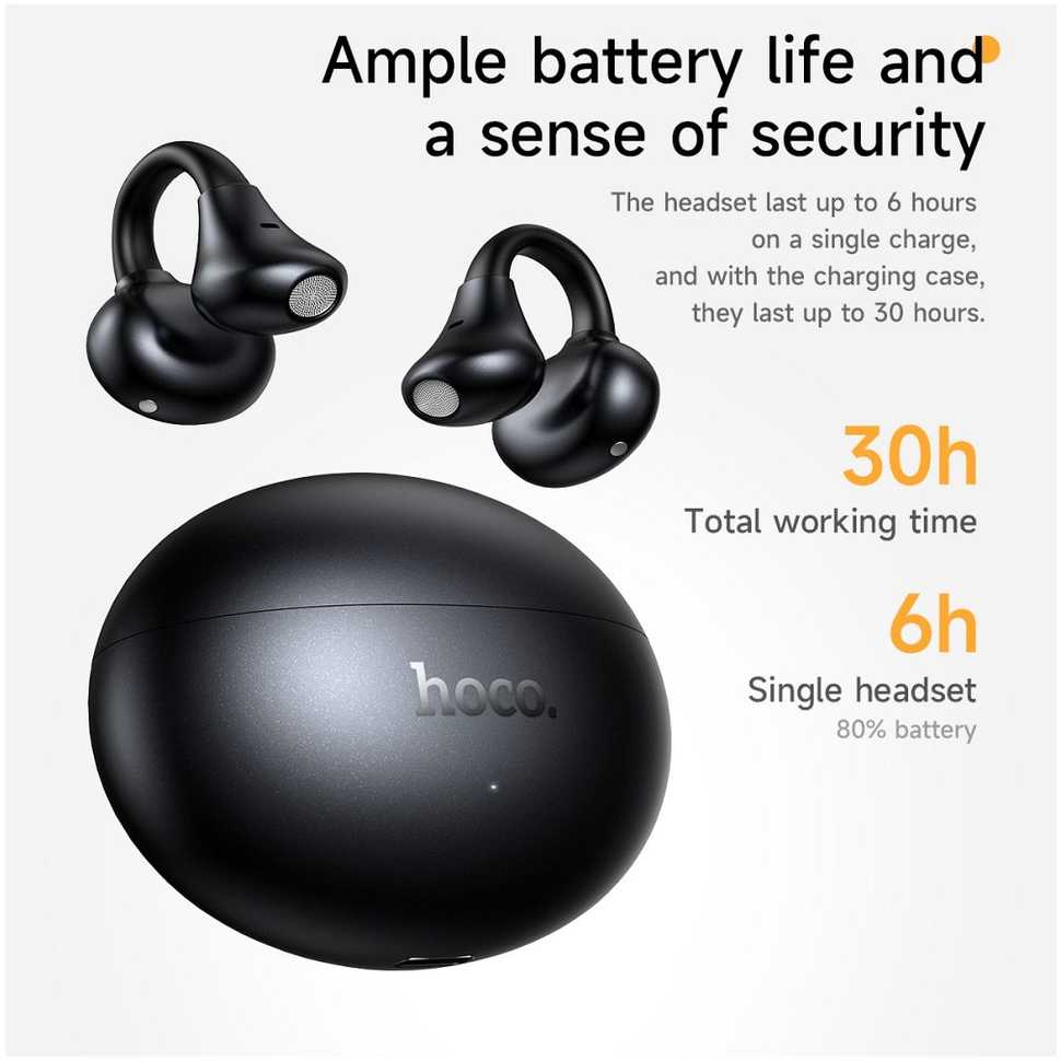 Išmanusis laikrodis Wireless earphones Hoco TWS EA8 metal juodas