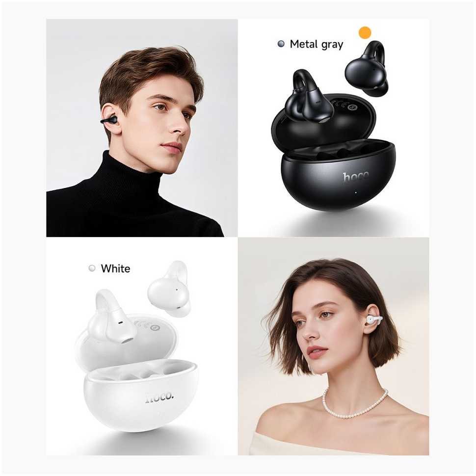 Išmanusis laikrodis Wireless earphones Hoco TWS EA8 metal juodas