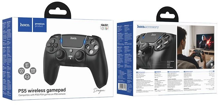 Žaidimų valdymo pultelis Hoco GA32 for PS5 juodas