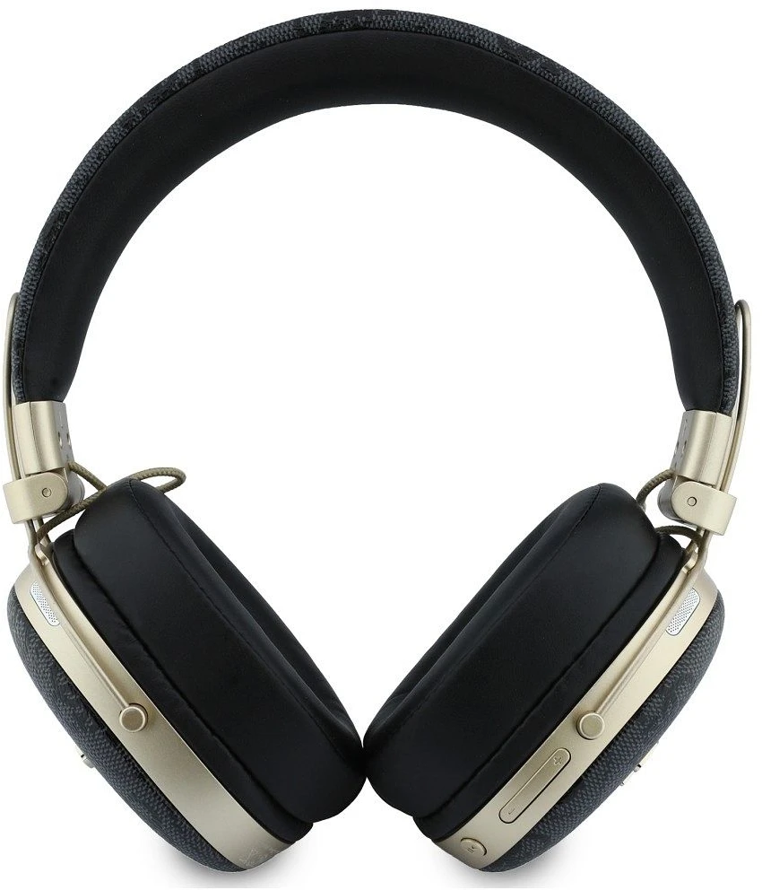 Ausinės Guess Bluetooth ENC Metal 4G Script Logo juodos spalvos