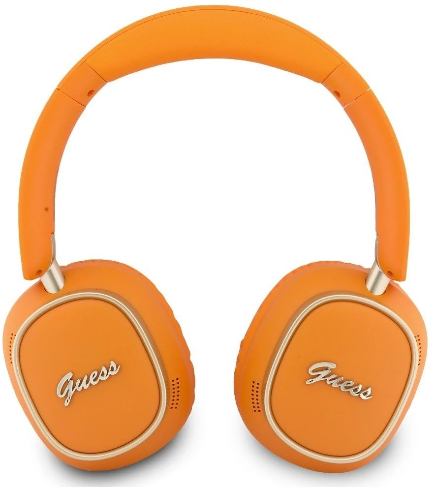 Guess Rectangle Metal Script Logo ENC belaidės ausinės oranžinės spalvos