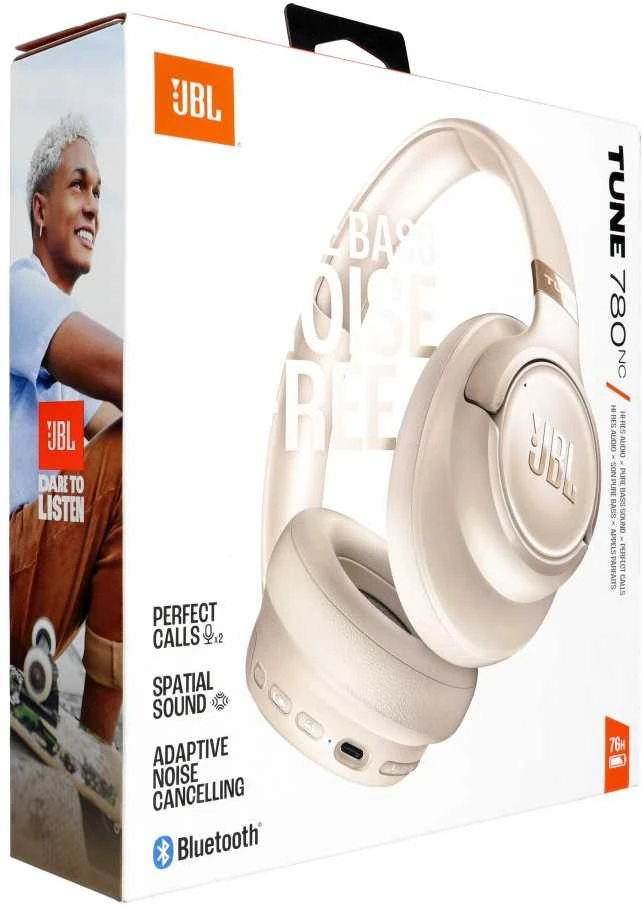 Belaidės ausinės JBL Tune 780NC beige