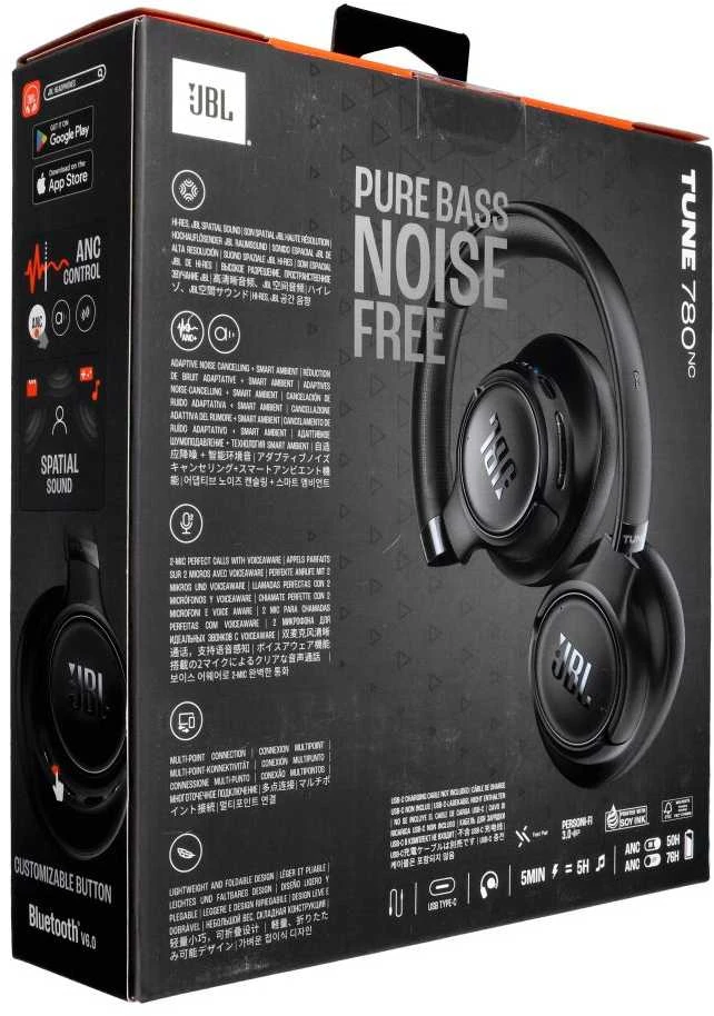 JBL Tune 780NC Bluetooth Belaidės Ant ausų uždedamos Ausinės Juodas EU