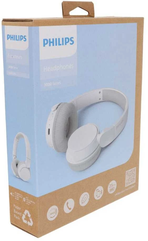 Ausinės Philips TAH3209WT/00, Baltos