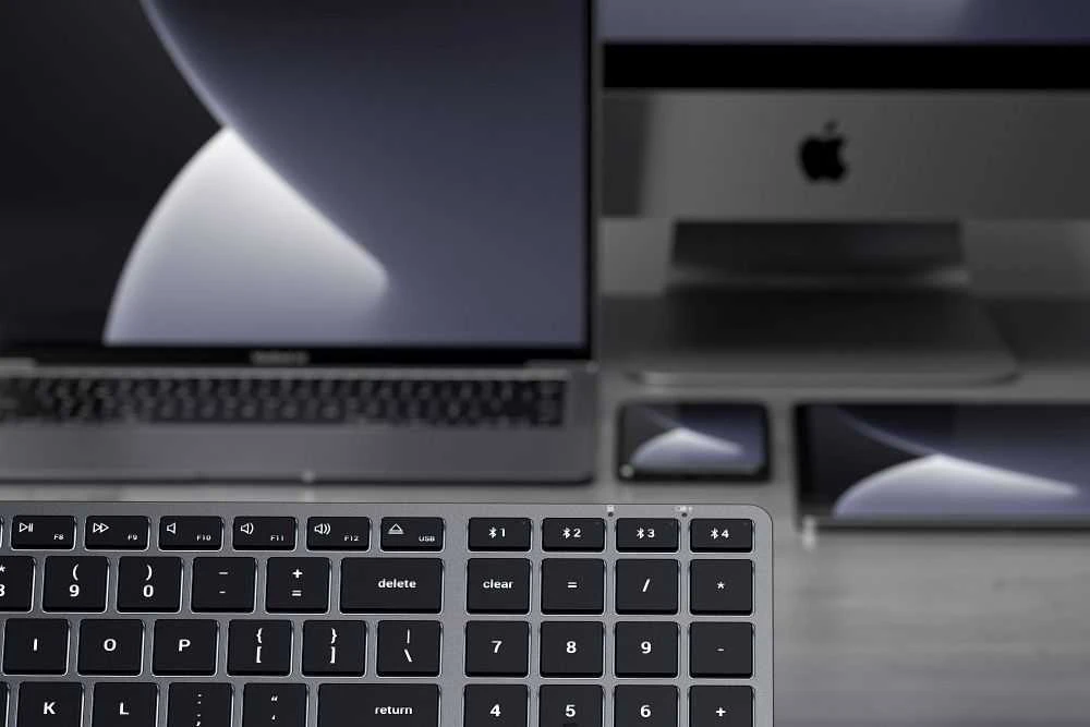 Belaidė klaviatūra QWERTY Satechi Slim X2 ST-BTSX2M space pilka