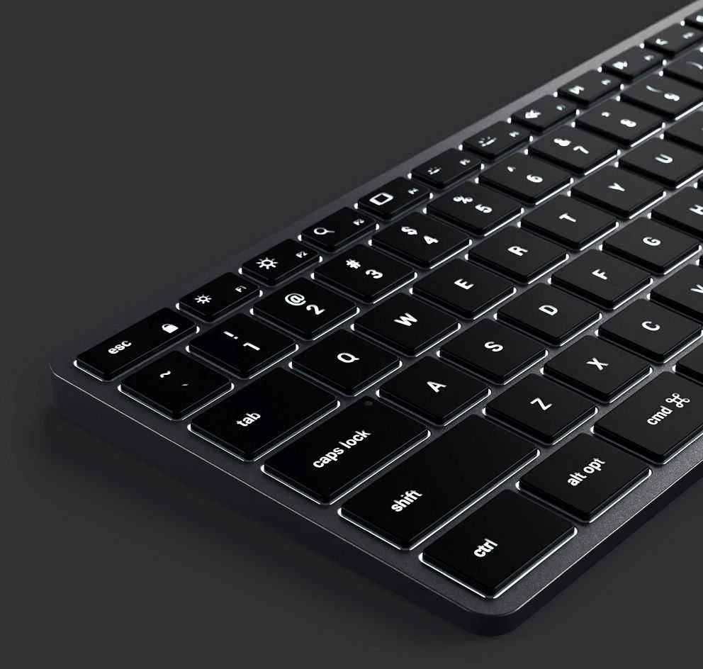 Klaviatūra BEZPRZEWODOWA SATECHI SLIM X3 BLUETOOTH BACKLIT Belaidė klaviatūra - US PODŚWIETLANA (SPACE Pilkas)