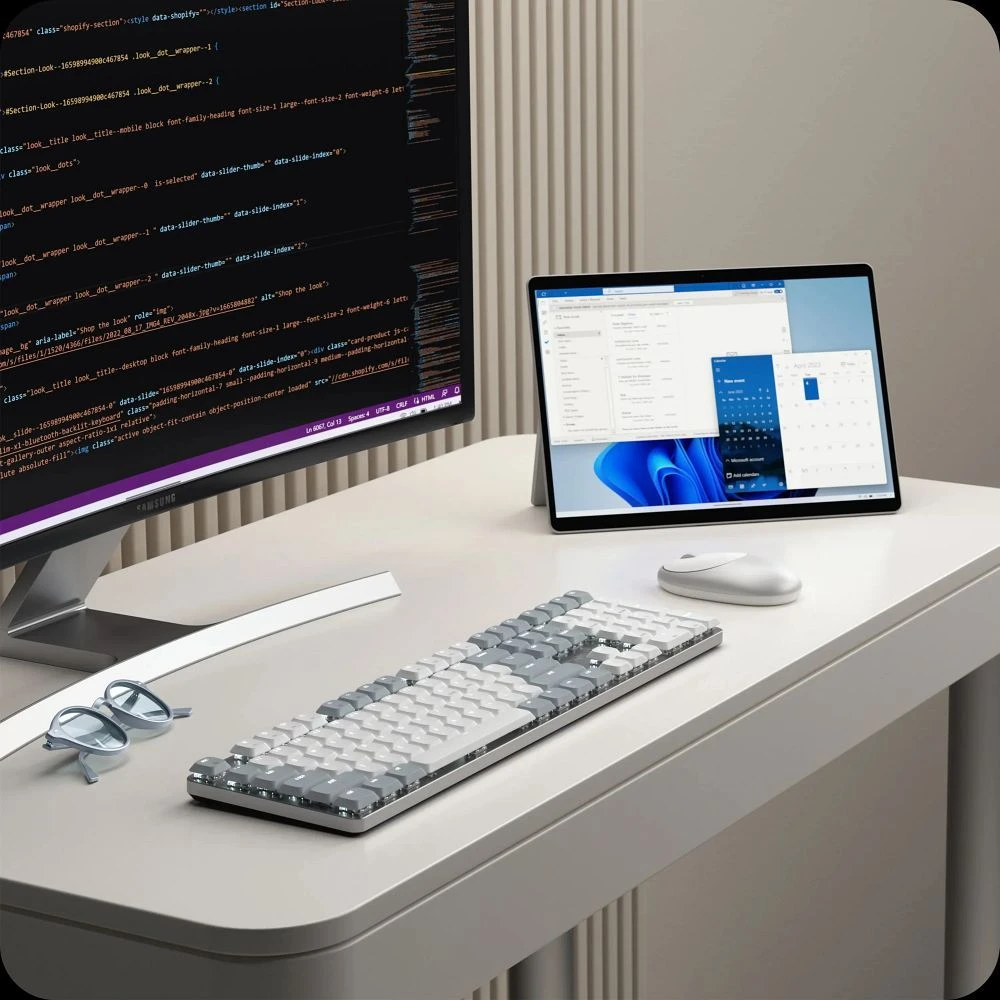 Belaidė mechaninė klaviatūra QWERTY klaviatūra Satechi SM3 Slim Mechaninė light