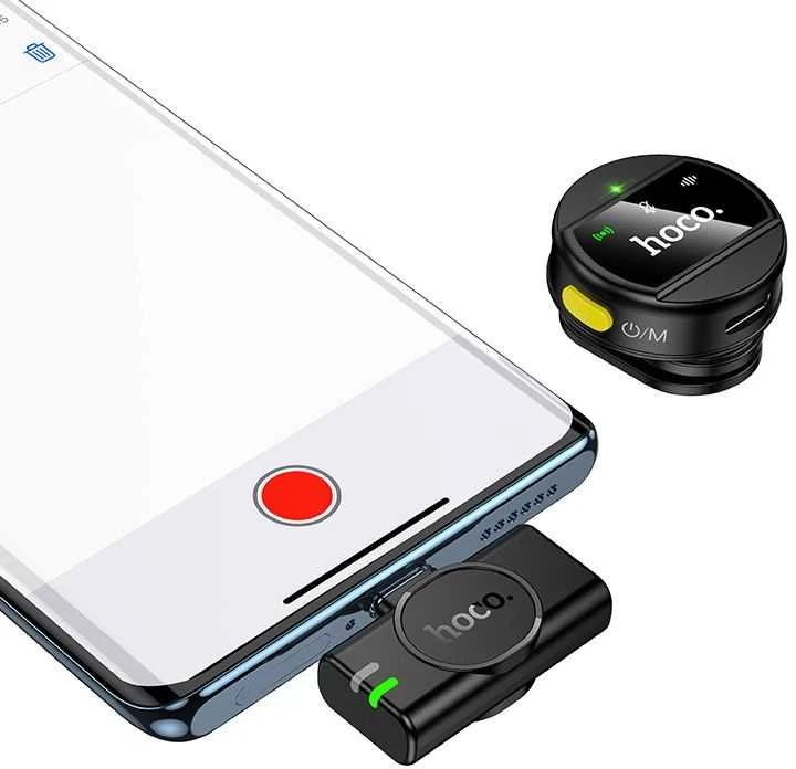 Wireless microphone USB C Hoco L21 juodas