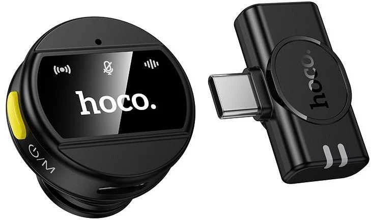 Wireless microphone USB C Hoco L21 juodas