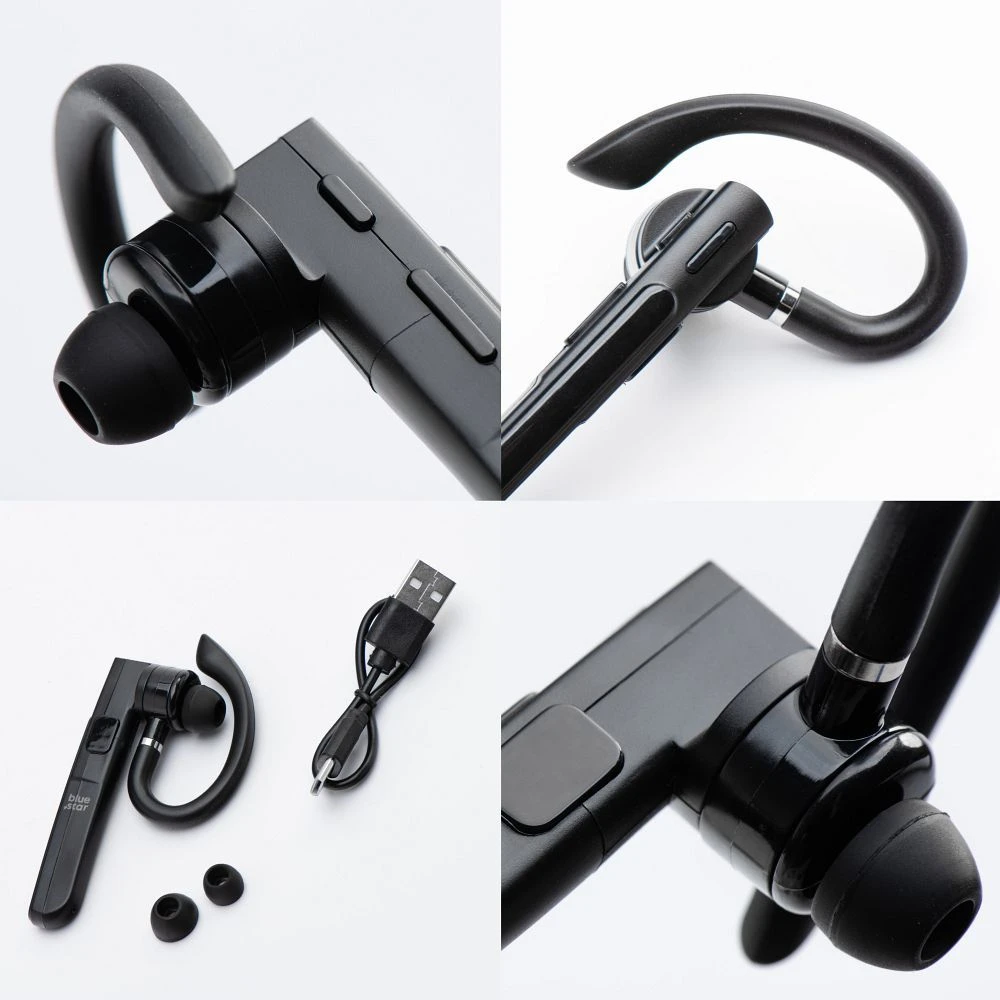 BlueStar Wireless mono headset Blue Star Adventure juodas