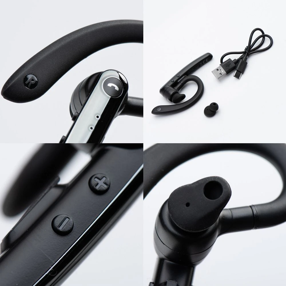 Belaidės mono ausinės (ENC, Multipoint, BT 6.0 + EDR, 90mAh) FORCELL Orion Slim juodas