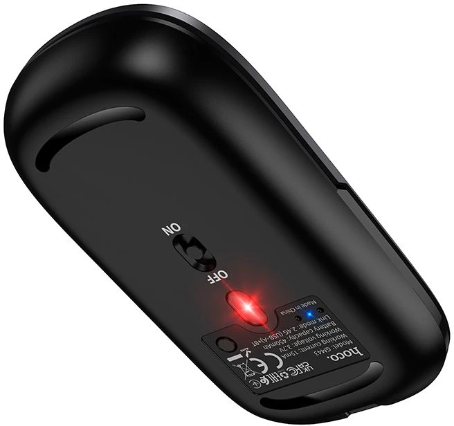 Belaidė pelė dual-mode (Bluetooth, 2.4G) 1600 dpi Hoco GM43 pilkas