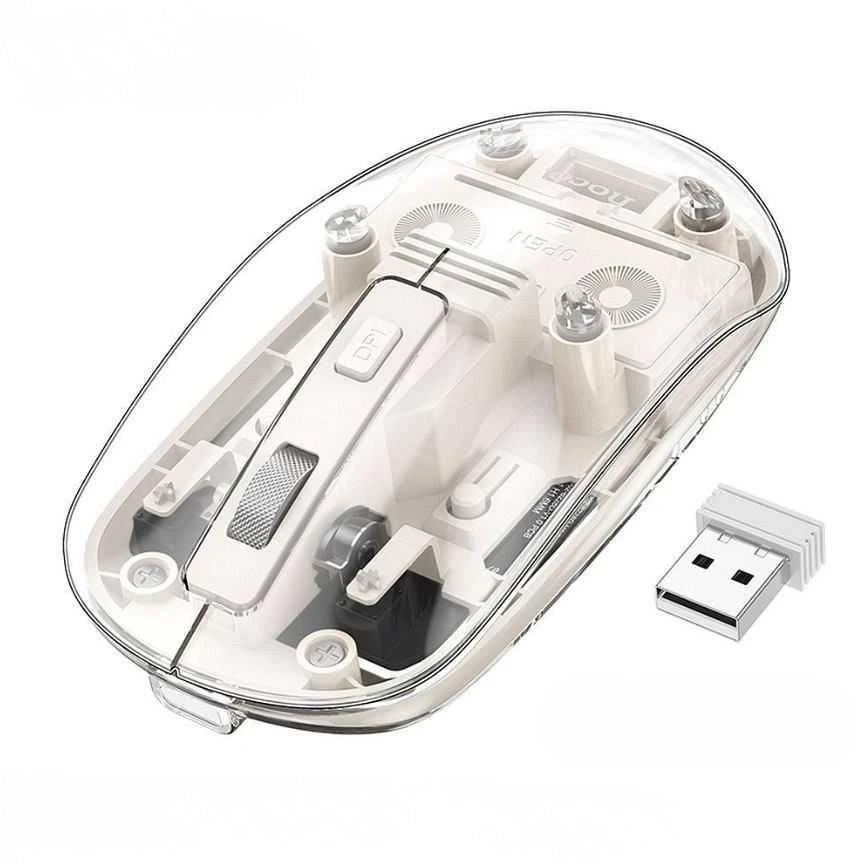 Belaidė pelė Hoco 2,4G 1600 dpi GM29 space baltas