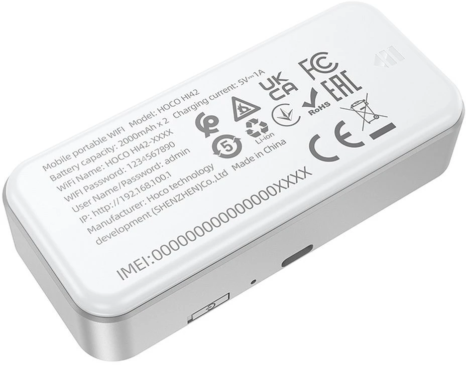 Maršrutizatorius Wireless router 4G LTE WiFi 6 Hoco HI42 balta