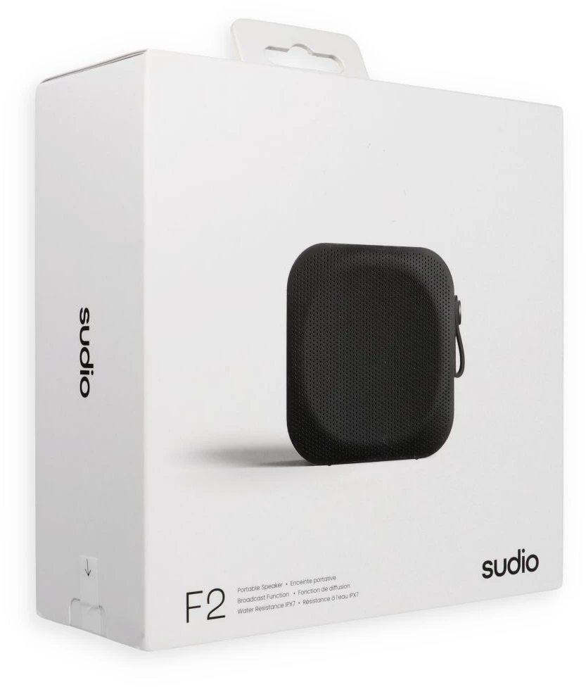 Sudio F2 Bluetooth garsiakalbis IPX7 Juodas