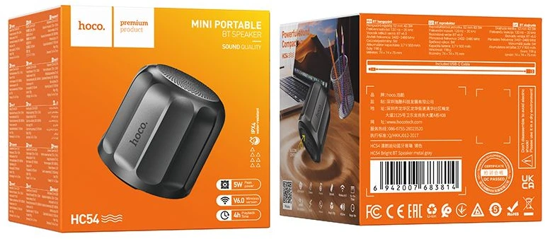Wireless speaker 3W 4h Hoco HC54 metal pilkas
