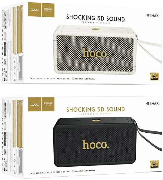 Bluetooth nešiojamas garsiakalbis Hoco HT1 Max juodas