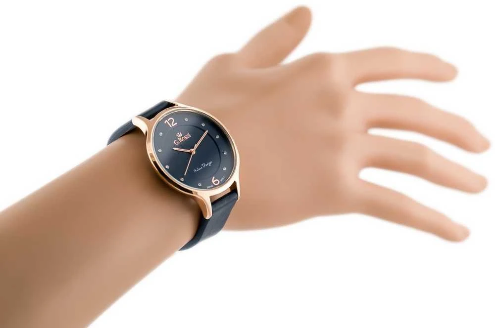 Laikrodis WOMEN'S WATCH G. ROSSI - 10411A-6F3 ON PASK (zg714g) + BOX
