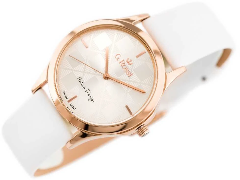Laikrodis WOMEN'S WATCH G. ROSSI - 10513A-3C3 (zg715b) + BOX