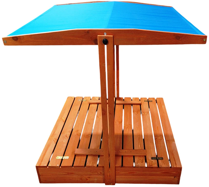 Bestway Wooden sandbox with roof and benches, closed, 120x120 cm SP0837